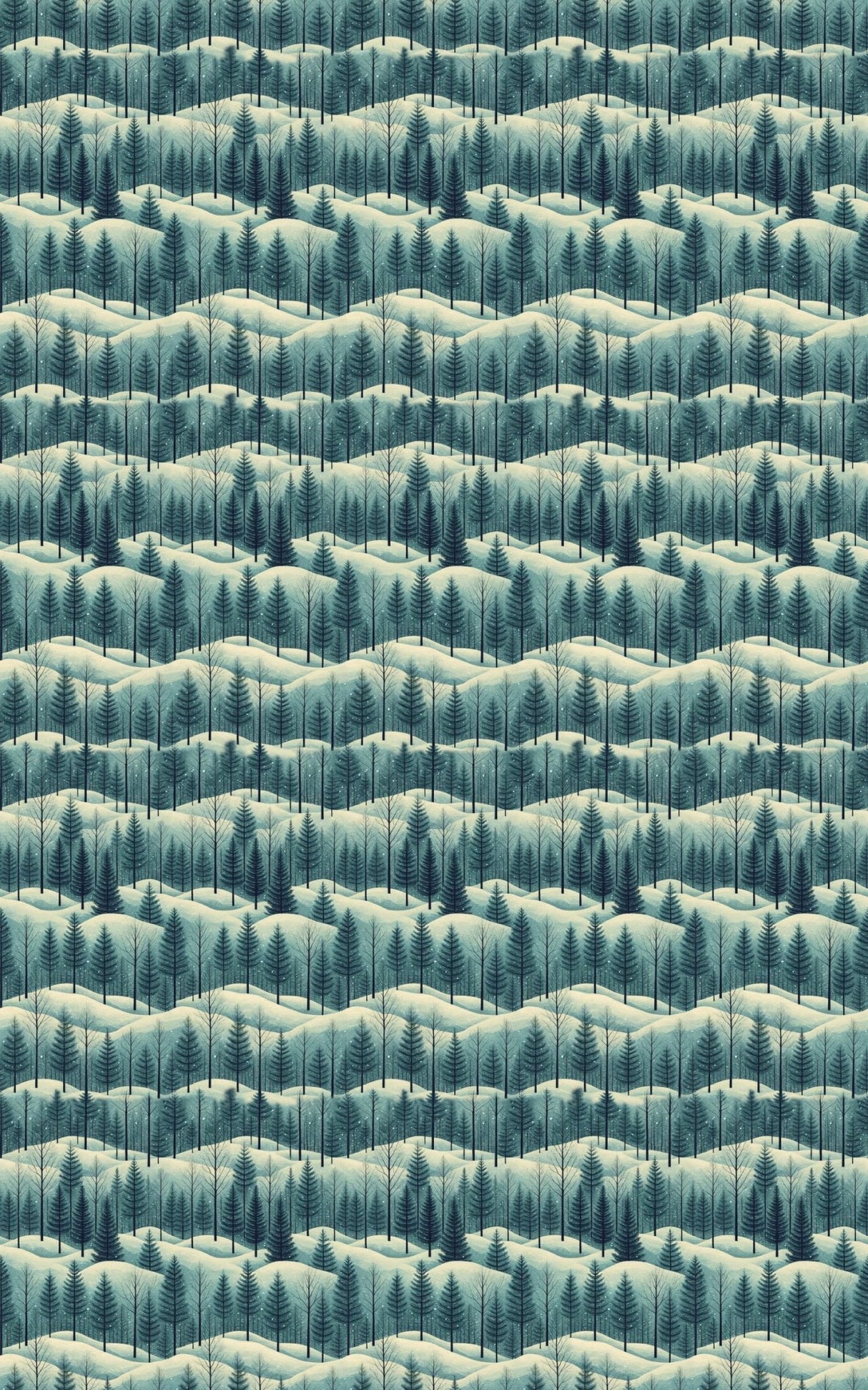 Snowy Forest Silhouettes - London Penny Gift Wrap