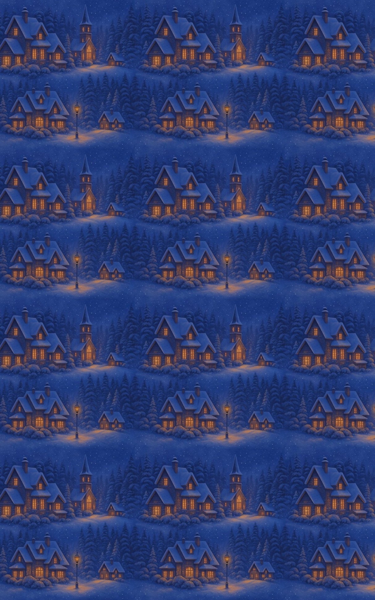 Snowy Village - London Penny Gift Wrap