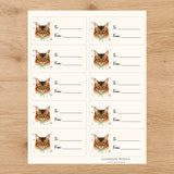 Somali Purrfectly Yours Gift Tag Sticker Sheet