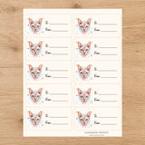 Sphynx Purrfectly Yours Gift Tag Sticker Sheet
