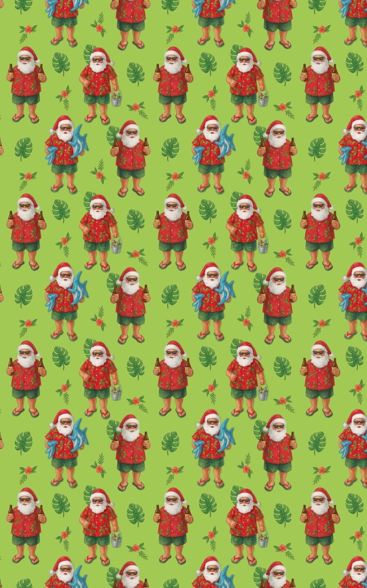 Santa’s Beach Break - London Penny Gift Wrap