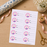Sweet Birthday Wishes Gift Tag Sticker Sheet