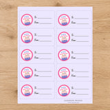 Sweet Birthday Wishes Gift Tag Sticker Sheet