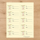 Swinging Little Giraffe Gift Tag Sticker Sheet