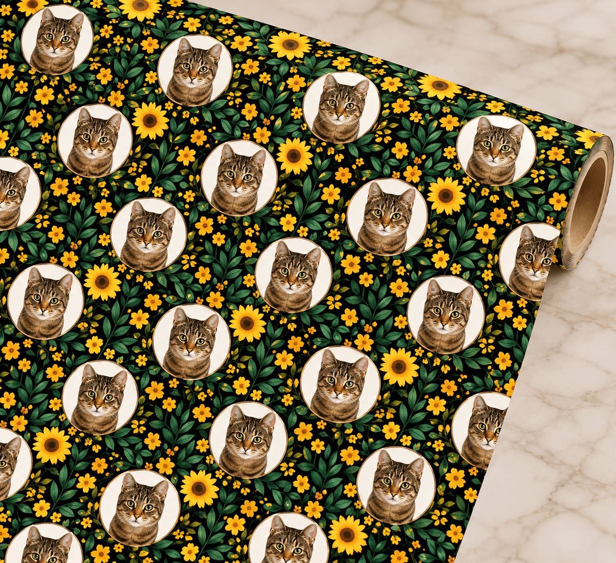 Personalized Sunny Whispers Wrapping Paper | Custom Gift Wrap - London Penny Gift Wrap