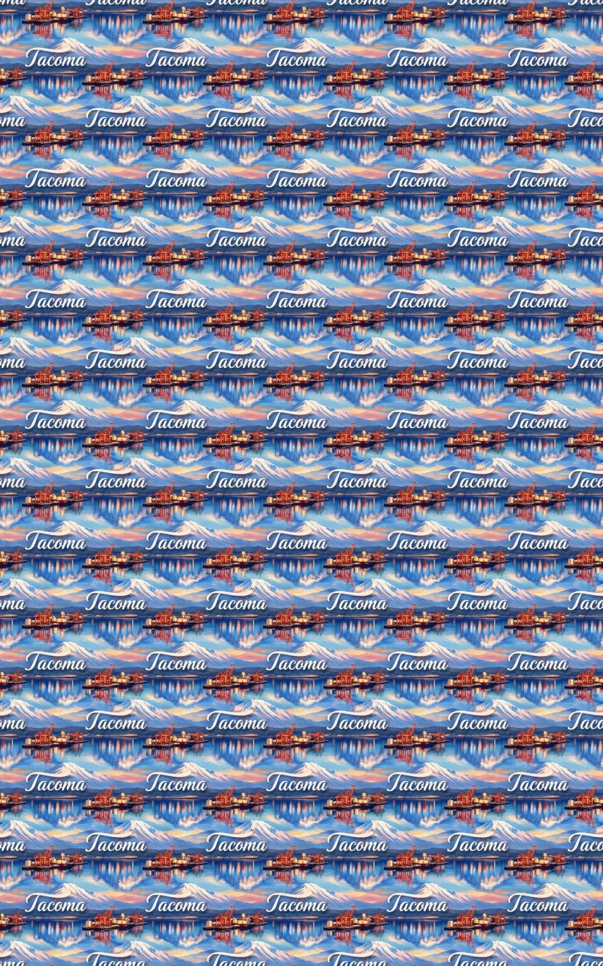 Tacoma Rainier Harbor - London Penny Gift Wrap