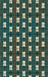 Terrier Tartan Trim - London Penny Gift Wrap