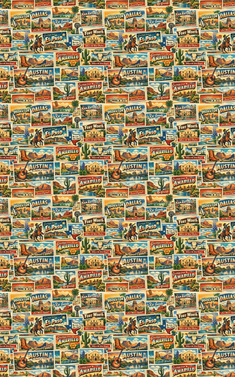 Texas Postcard Memories - London Penny Gift Wrap