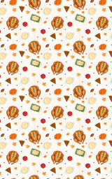 Thanksgiving Feast Icons - London Penny Gift Wrap