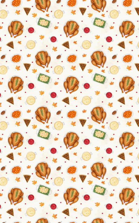 Thanksgiving Feast Icons - London Penny Gift Wrap