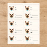 Tonkinese Purrfectly Yours Gift Tag Sticker Sheet