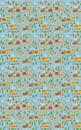 Toy Train Roundabout - London Penny Gift Wrap