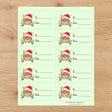 Toybob Santa Paws Gift Tag Sticker Sheet - London Penny Gift Wrap