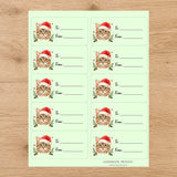 Toybob Santa Paws Gift Tag Sticker Sheet - London Penny Gift Wrap