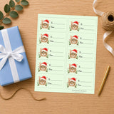 Toybob Santa Paws Gift Tag Sticker Sheet - London Penny Gift Wrap