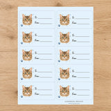 Toybob Pawprint Wishes Gift Tag Sticker Sheet