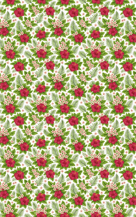Tropical Hibiscus Oasis - London Penny Gift Wrap