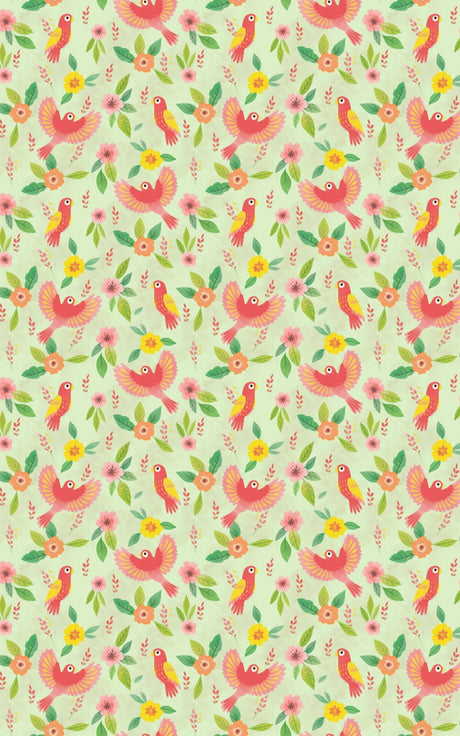 Tropical Parrot Bloom - London Penny Gift Wrap