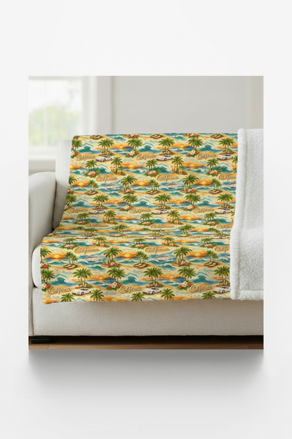 California Golden Coast Sherpa Blanket
