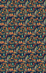 Tulsa Art Deco Past - London Penny Gift Wrap