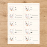 Turkish Angora Purrfectly Yours Gift Tag Sticker Sheet