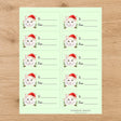 Turkish Angora Santa Paws Gift Tag Sticker Sheet - London Penny Gift Wrap