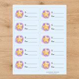 Twinkle Little Star Gift Tag Sticker Sheet