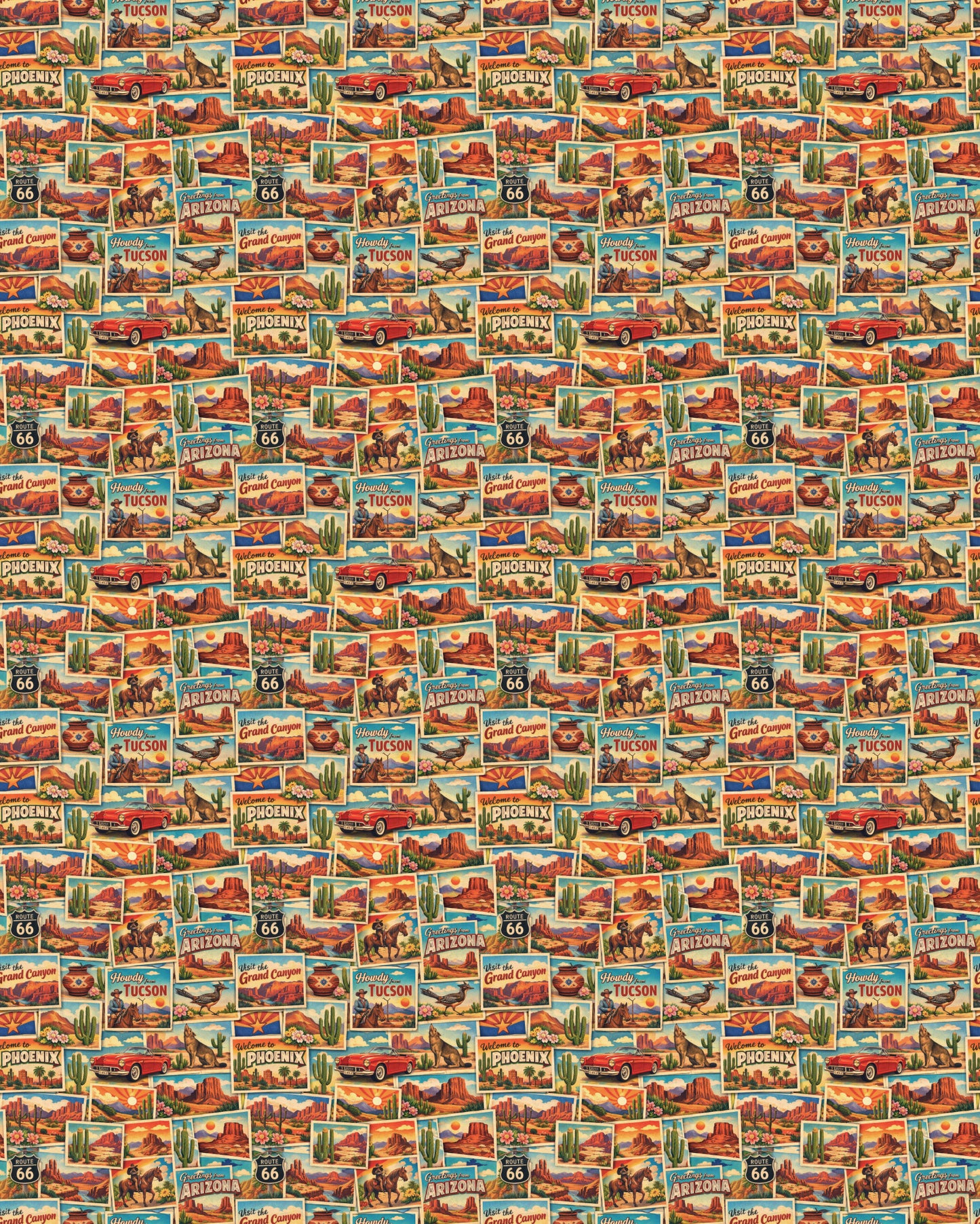 Arizona Postcard Memories Sherpa Blanket