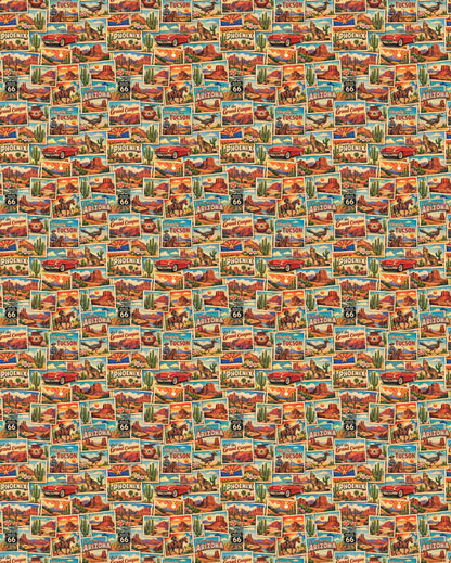 Arizona Postcard Memories Sherpa Blanket