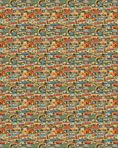 Alabama Postcard Memories Sherpa Blanket