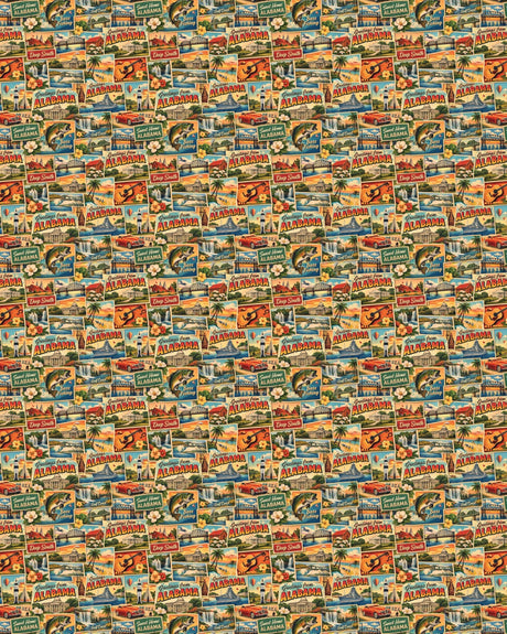 Alabama Postcard Memories Sherpa Blanket - London Penny Gift Wrap