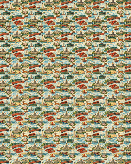 Connecticut Postcard Memories Sherpa Blanket - London Penny Gift Wrap