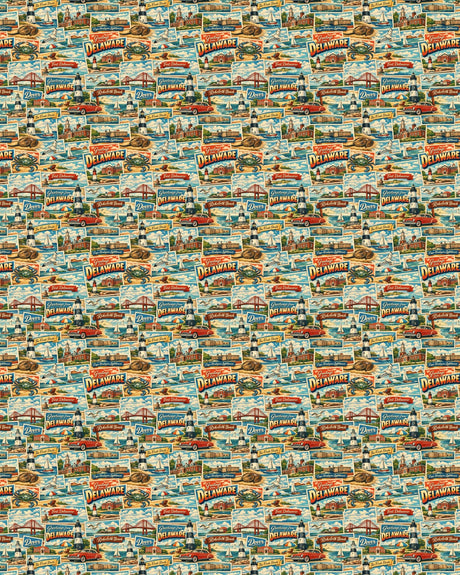 Delaware Postcard Memories Sherpa Blanket - London Penny Gift Wrap