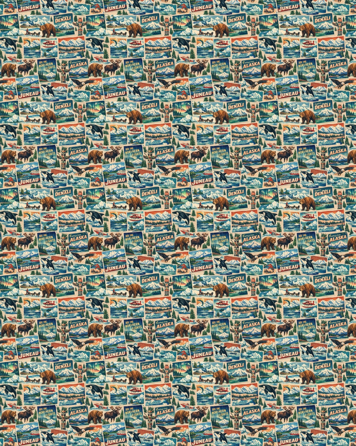 Alaska Postcard Memories Sherpa Blanket - London Penny Gift Wrap