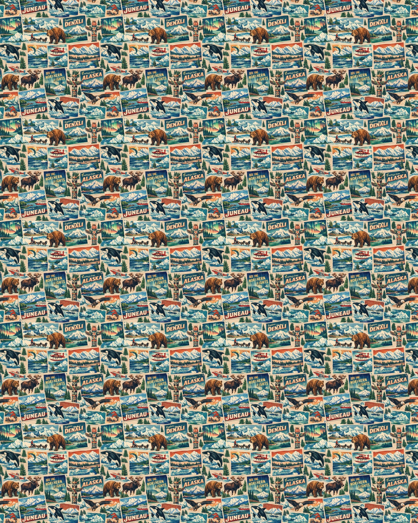 Alaska Postcard Memories Sherpa Blanket