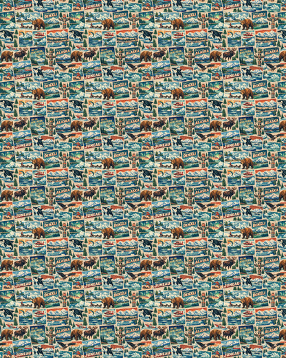 Alaska Postcard Memories Sherpa Blanket