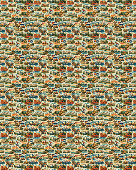Colorado Postcard Memories Sherpa Blanket - London Penny Gift Wrap
