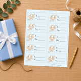 Up, Up & Away Baby Gift Tag Sticker Sheet