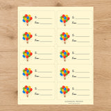 Up, Up & Birthday Gift Tag Sticker Sheet