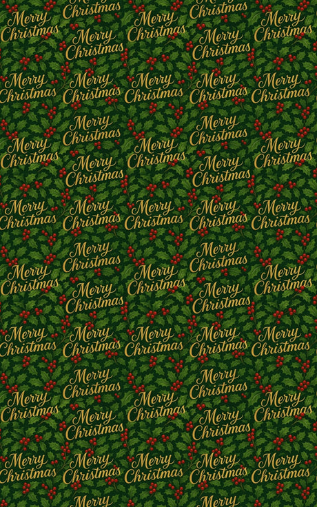 Victorian Script Merry - London Penny Gift Wrap
