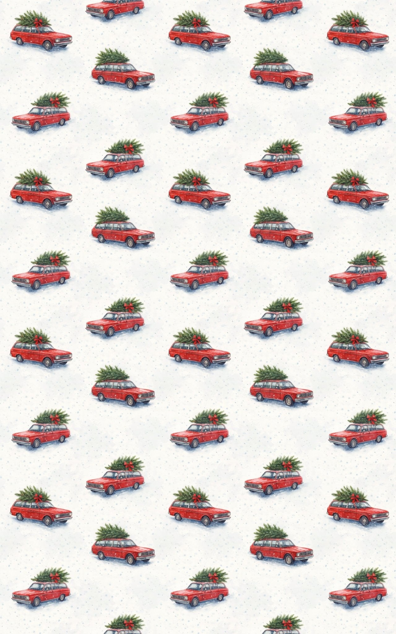 Vintage Christmas Tree Run - London Penny Gift Wrap