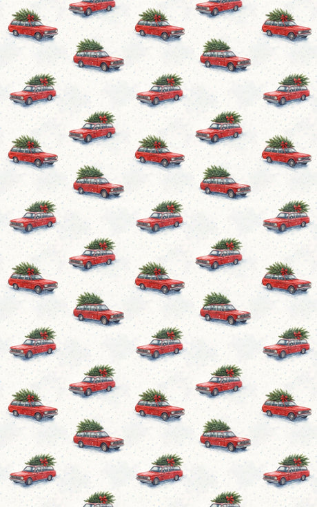 Vintage Christmas Tree Run - London Penny Gift Wrap