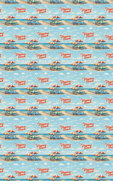 Virginia Beach Shoreline - London Penny Gift Wrap