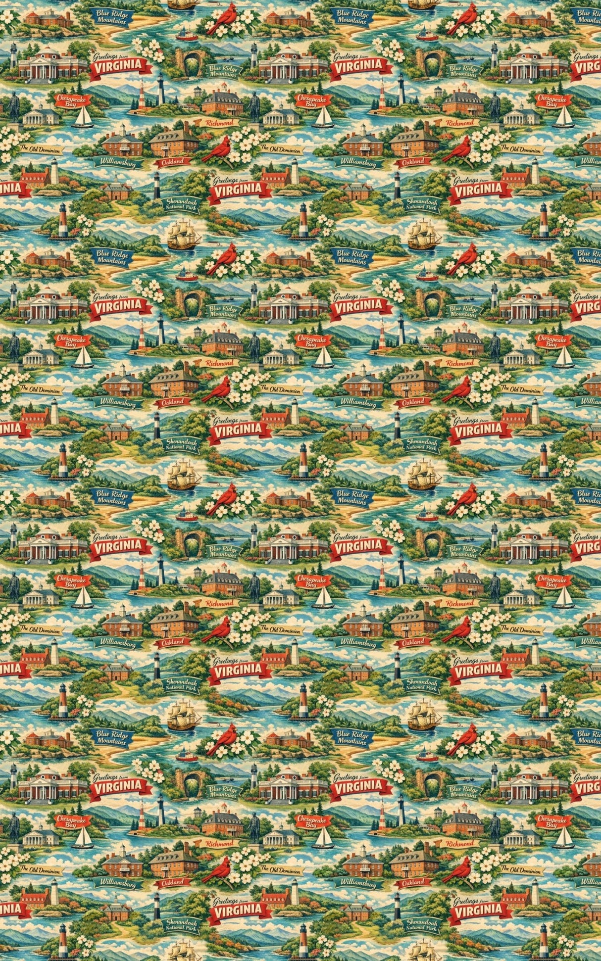 Virginia Postcard Memories - London Penny Gift Wrap
