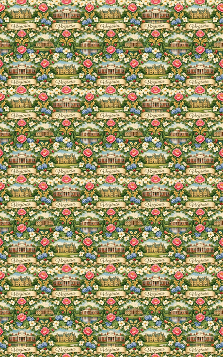 Virginia Colonial Garden - London Penny Gift Wrap