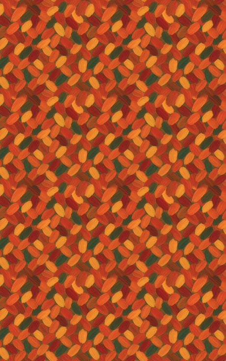 Warm Autumn Brushstrokes - London Penny Gift Wrap