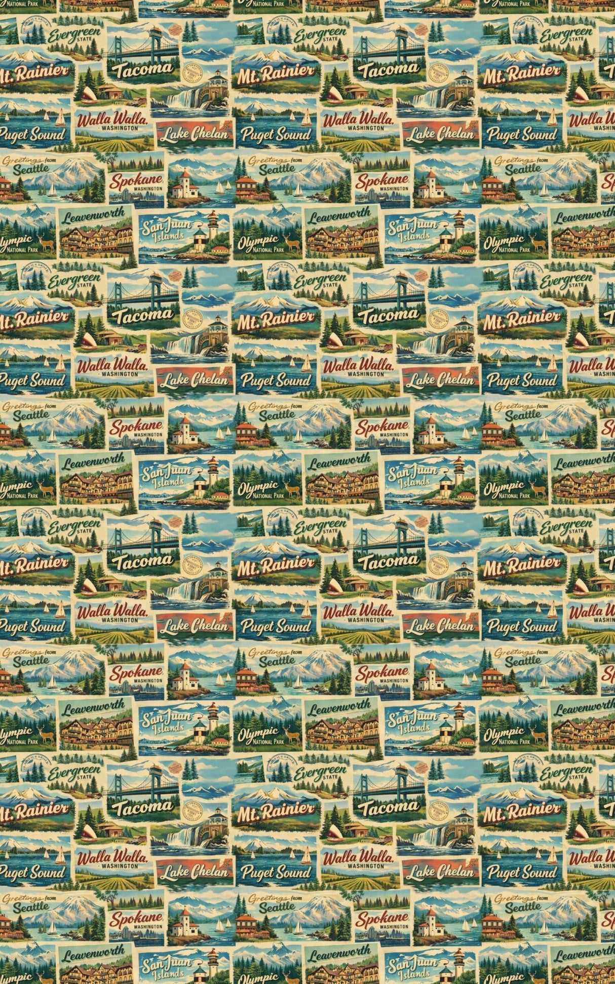 Washington Postcard Memories - London Penny Gift Wrap