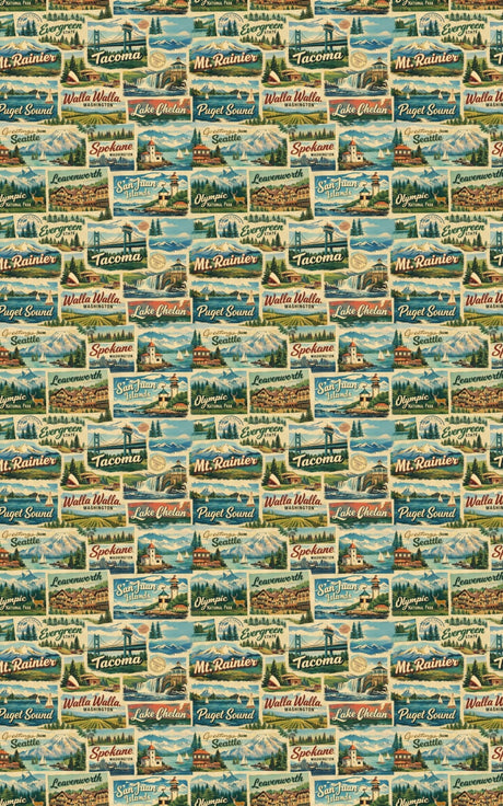 Washington Postcard Memories - London Penny Gift Wrap