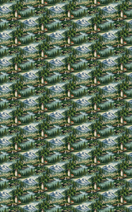 Washington Evergreen Coast - London Penny Gift Wrap