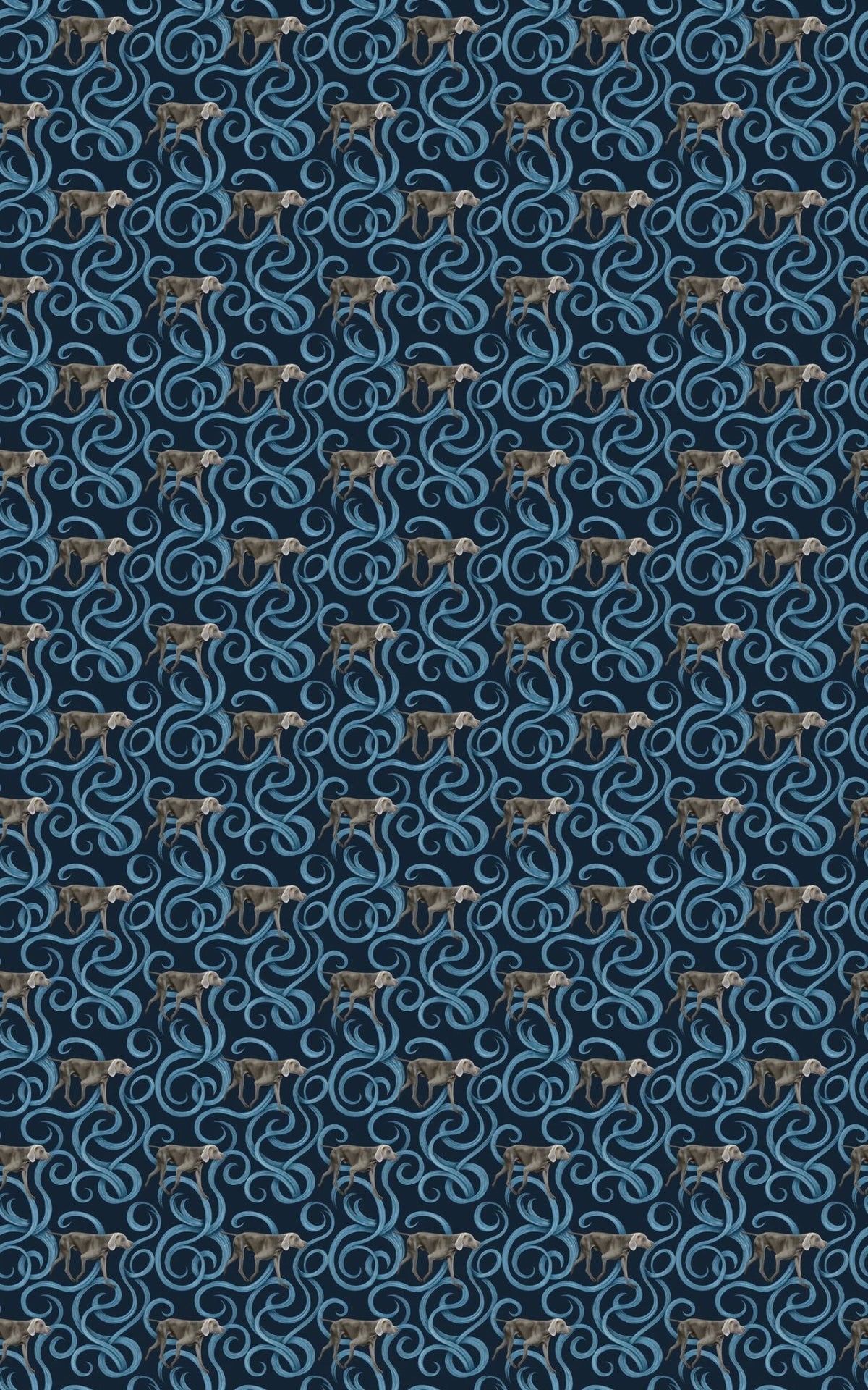 Weimaraner Whirl - London Penny Gift Wrap